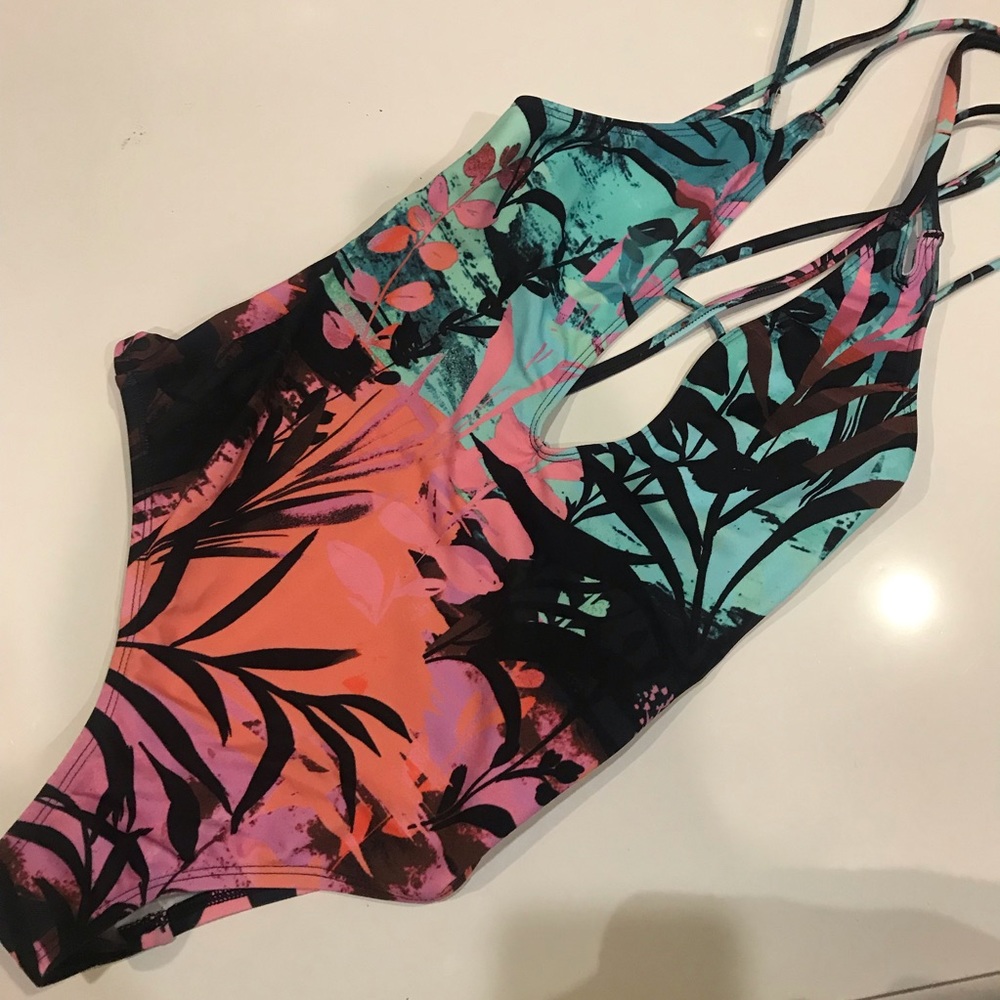 Out From Under Printed Deep Plunging Swimsuit - image 2